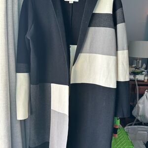 Calvin Klein Black and Gray Cardigan Sweater